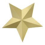 Papierdekoration Sterne Gold