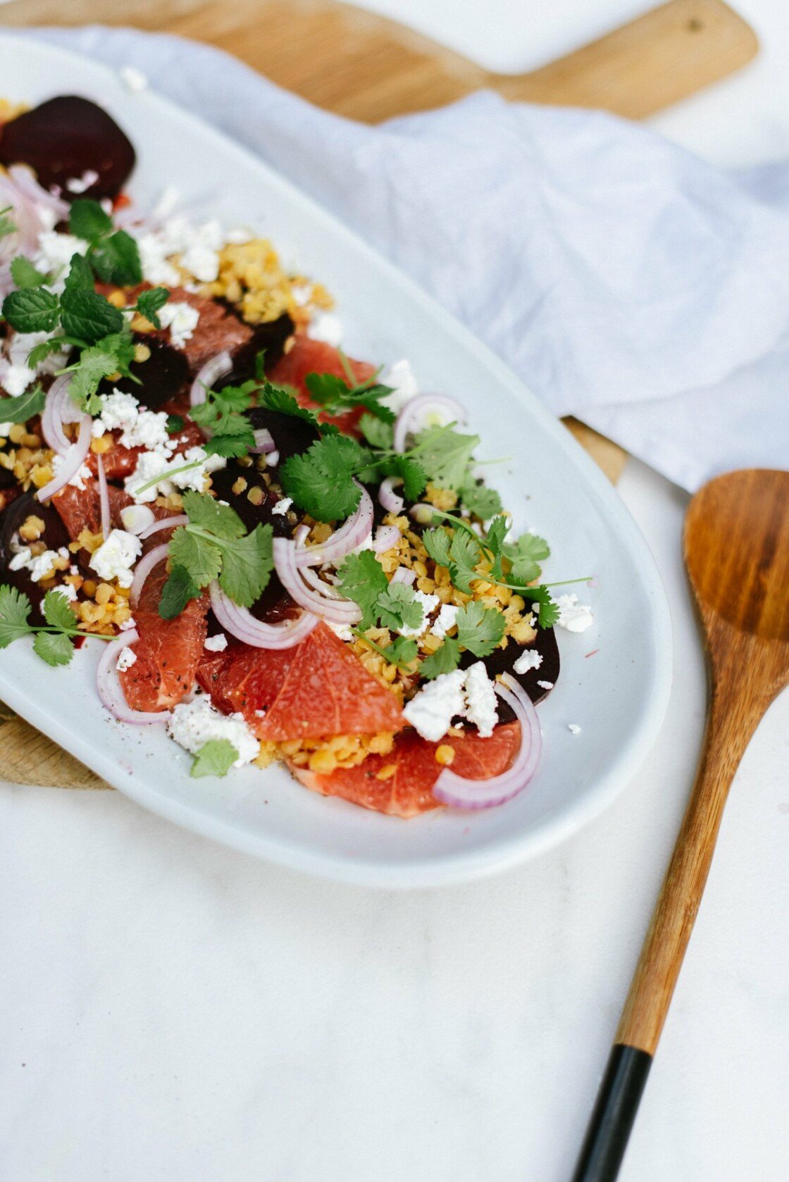 Herbstliches Rezept Rote Beete Salat mit Linsen - Fräulein K. Sagt Ja