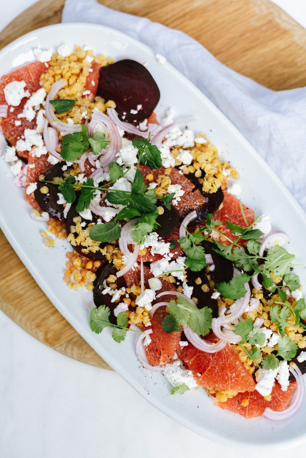 Herbstliches Rezept Rote Beete Salat mit Linsen - Fräulein K. Sagt Ja