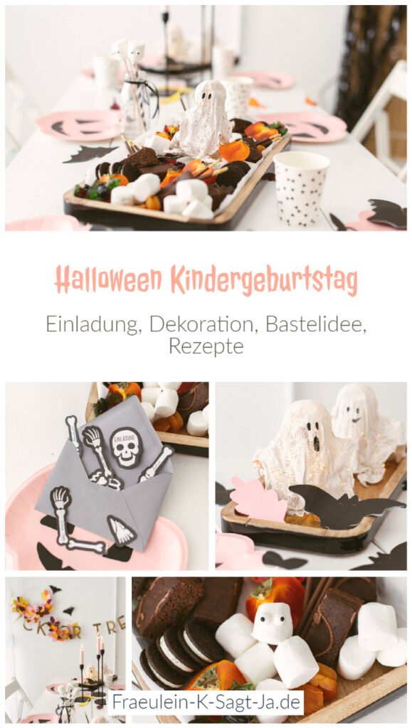 Halloween Kindergeburtstag feiern - mit gruseliger Einladung, süßen Leckereien und gespenstiger Bastelidee für die Halloween-Party