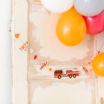 Girlande aus verschiedenen Feuerwehrautos Feuerwehr Kindergeburtstag