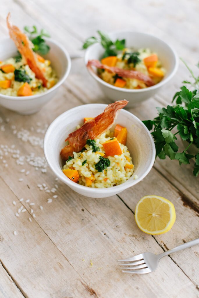 Fingerfood für Zwei: Risotto mit Kürbis und warmer Bumbardino reichen wir zur Silvesterparty im engsten Kreis - Rezepte für Silvester 2020