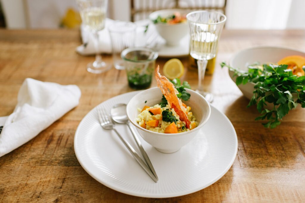 Fingerfood für Zwei: Risotto mit Kürbis und warmer Bumbardino reichen wir zur Silvesterparty im engsten Kreis - Rezepte für Silvester 2020