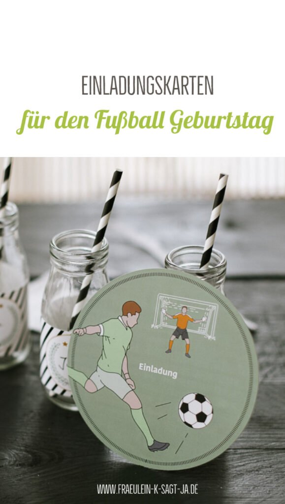 Einladungskarten für den Fußball Geburtstag - Coole Einladungen mit Fußballmotiven und Lückentexten zum einfachen Ausfüllen und Verteilen.