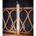 Kerzenhalter Gold mit Ring