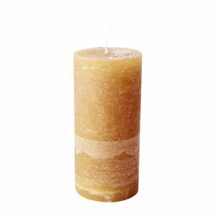 Stumpenkerze Okra Hoehe 15 cm