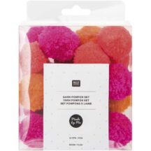 Garn PomPom Set neon
