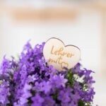 Blumenstecker Lehrer mit Herz