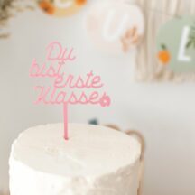 Cake Topper Du bist erste Klasse + Apfel