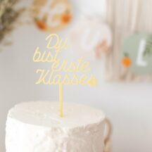 Cake Topper Du bist erste Klasse + Apfel