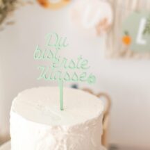 Cake Topper Du bist erste Klasse + Apfel