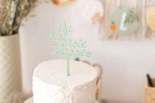Cake Topper Du bist erste Klasse + Apfel