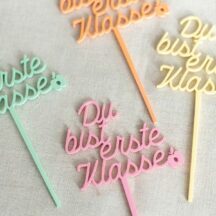 Cake Topper Du bist erste Klasse + Apfel