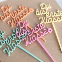 Cake Topper Du bist erste Klasse + Apfel