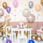 Folienballon Happy Birthday Blumen