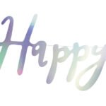 Girlande Happy Birthday irisierend