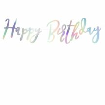 Girlande Happy Birthday irisierend