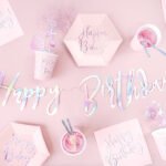 Girlande Happy Birthday irisierend
