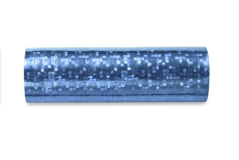 Luftschlange holographic blau