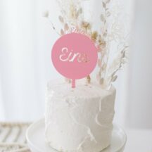 Cake Topper 'Emma' Name + Zahl pastell