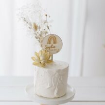 Cake Topper 'Sophie' Name + Geburtsdatum aus Holz