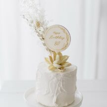 Cake Topper 'Lilie' Happy Birthday + Zahl aus Holz