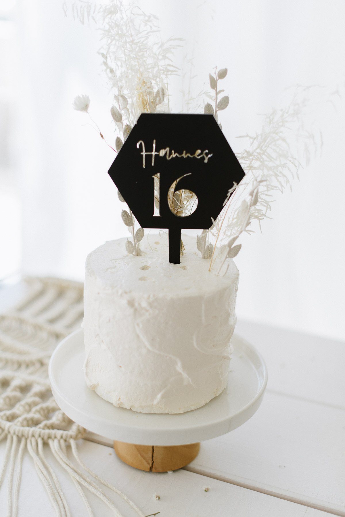 Cake Topper ‘Hannes’ Name + Zahl