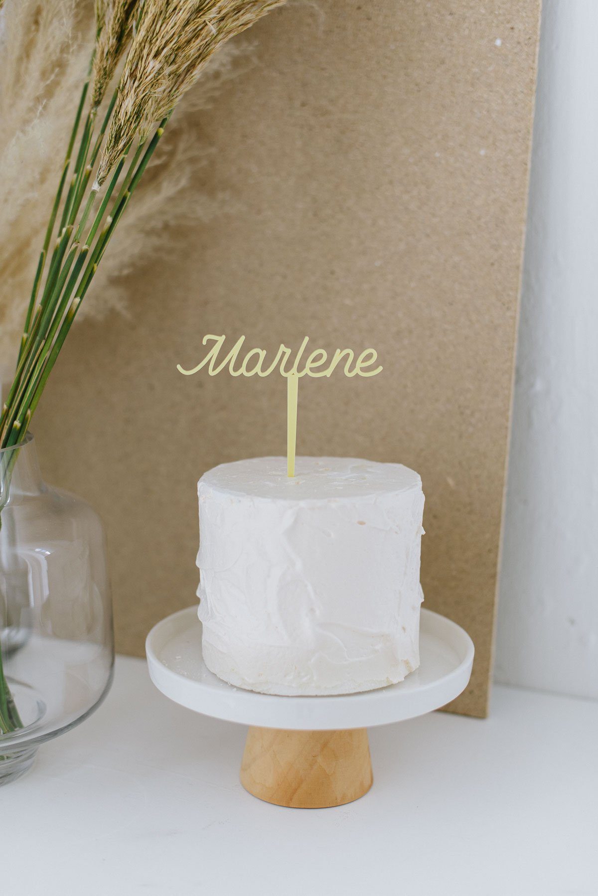 Caketopper pastell ‘Name solo’