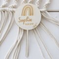 Cake Topper 'Sophie' Name + Geburtsdatum aus Holz