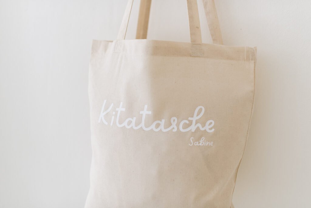 Shirtracer Baumwolltasche – 'Danke Für Die Schöne Kitazeit' Motiv, Boho Regenbogen, 42x38 Cm