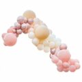 Ballongirlande roségold Chrome und nude