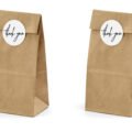 Geschenktueten Krapftpapier mit Aufklebern
