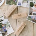 Kartenhalter Fotohalter Holz Gravur Hochzeit
