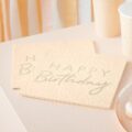 Papierserviette Happy Birthday gepunktet peach