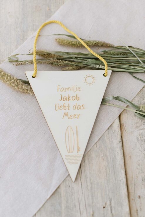 Wimpel Familie ... liebt das Meer