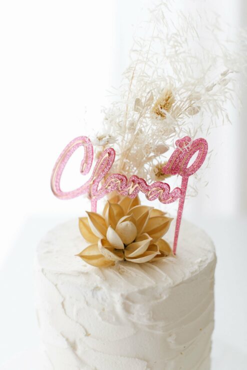 3D Cake Topper 'Clara' mit Wunschname + Zahl
