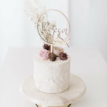 Cake Topper Holz Taufe Theresa