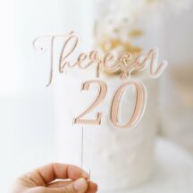 Cake Topper Rosegold Hochtzeit