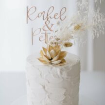 Cake Topper Rosegold Hochtzeit