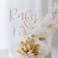 Cake Topper Rosegold Hochtzeit