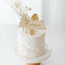 Cake Topper Waldgeburtstag Holz