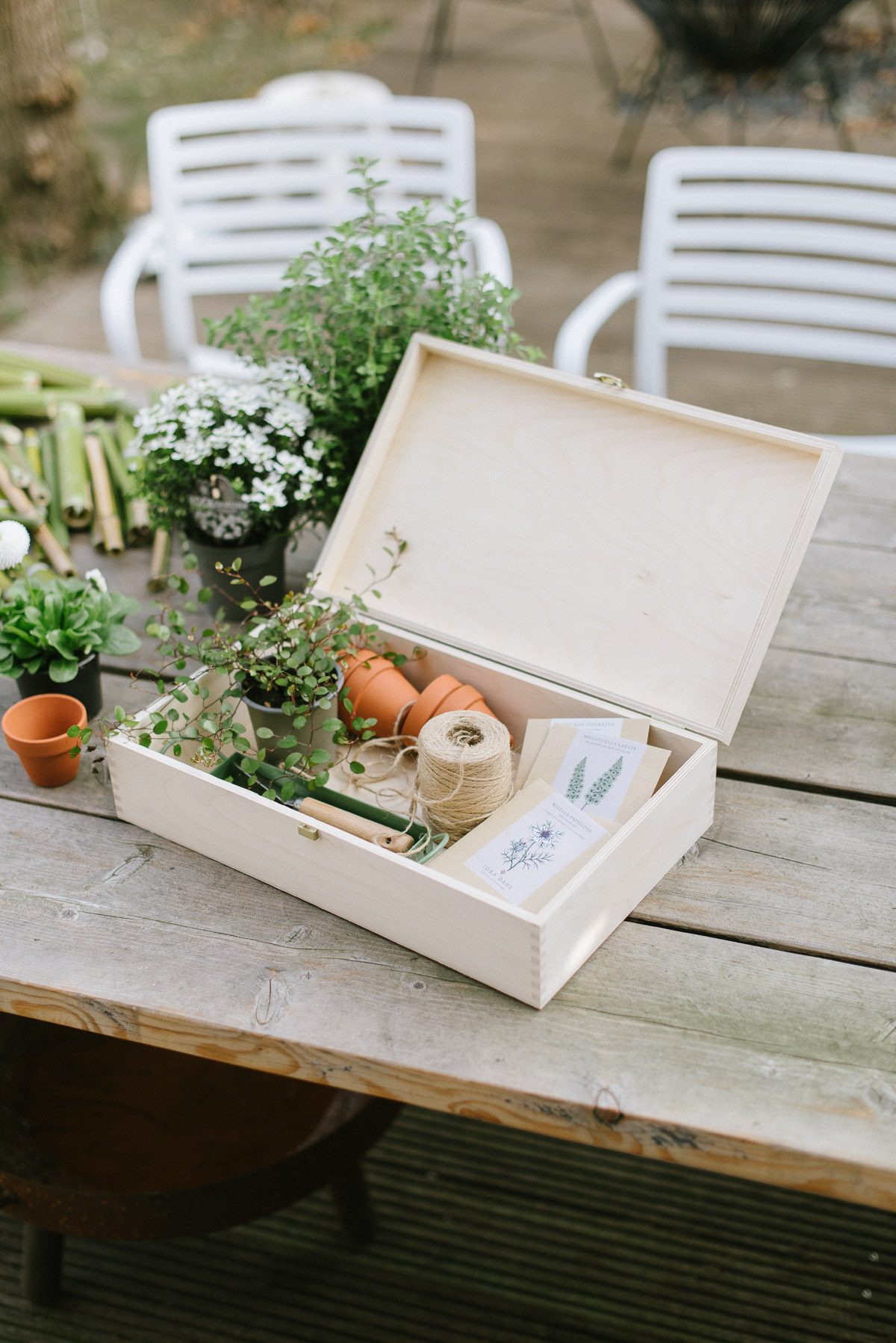 Geschenkbox Garten