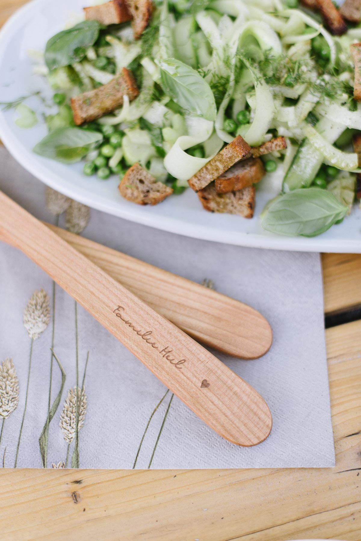 Salatbesteck mit Namensgravur