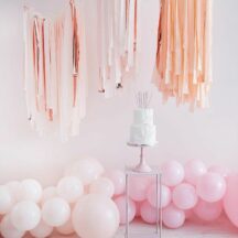 Streamer Dekoration pink, blush, roségold