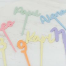 Cake Topper Pastell Name + Zahl