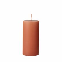 Stumpenkerze Anja orange (Hoehe 15cm)