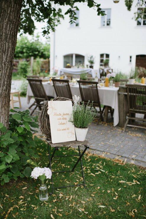 Willkommensschild Heute feiern wir das Leben (4) Willkommensschild Heute feiern wir das Leben
