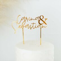 Cake Topper Hochzeit 'Namen mit &'