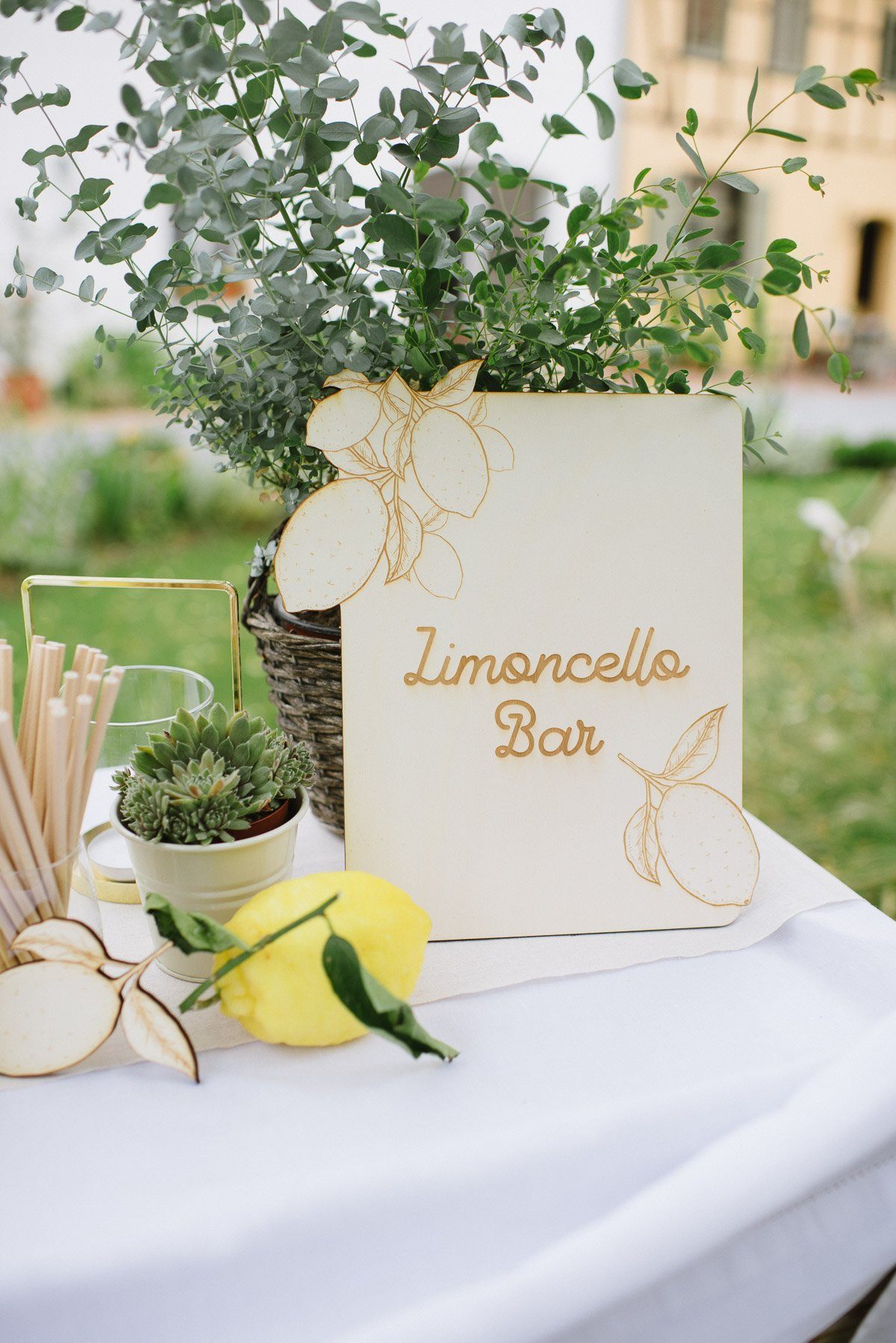 Holzschild Limoncello Bar