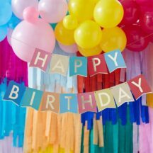 Girlande Happy Birthday bunt